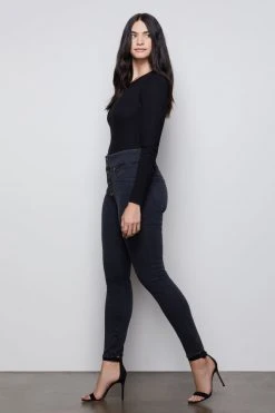 Flash Sale ⌛ GA-SALE High Waisted GOOD WAIST BUTTON FLY | BLACK001 🤩 24 GA-SALE High Waisted GOOD WAIST BUTTON FLY | BLACK001