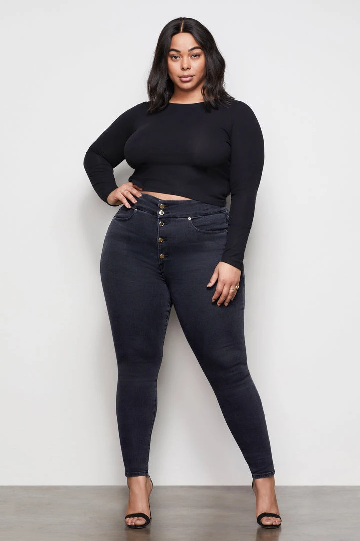 Flash Sale ⌛ GA-SALE High Waisted GOOD WAIST BUTTON FLY | BLACK001 🤩 11 GA-SALE High Waisted GOOD WAIST BUTTON FLY | BLACK001