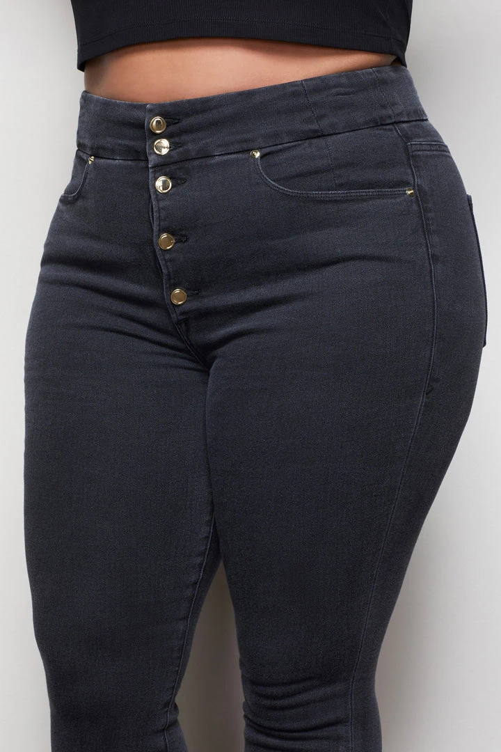 Flash Sale ⌛ GA-SALE High Waisted GOOD WAIST BUTTON FLY | BLACK001 🤩 15 GA-SALE High Waisted GOOD WAIST BUTTON FLY | BLACK001