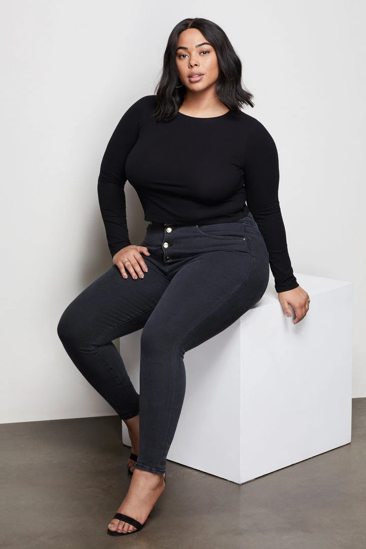 Flash Sale ⌛ GA-SALE High Waisted GOOD WAIST BUTTON FLY | BLACK001 🤩 16 GA-SALE High Waisted GOOD WAIST BUTTON FLY | BLACK001