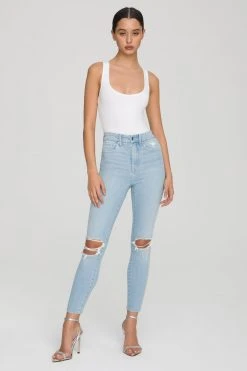 GA-SALE GOOD WAIST CROP | BLUE635