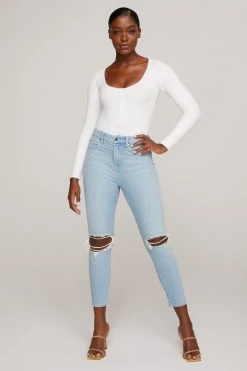 GA-SALE GOOD WAIST CROP | BLUE635