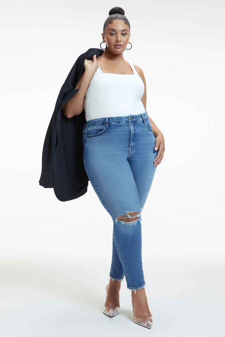 Best deal 💯 GOOD AMERICAN GOOD WAIST CROP | INDIGO223 Brand New Denim 🔔 10 GOOD AMERICAN GOOD WAIST CROP | INDIGO223 Brand New Denim