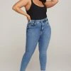 GOOD AMERICAN GOOD WAIST CROP | BLUE633 High Waisted