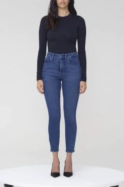 GA-SALE High Waisted GOOD WAIST CROP | BLUE798