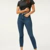 GA-SALE High Waisted GOOD WAIST CROP | BLUE798
