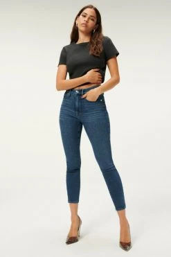 GA-SALE High Waisted GOOD WAIST CROP | BLUE798