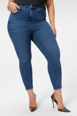 GA-SALE High Waisted GOOD WAIST CROP | BLUE798