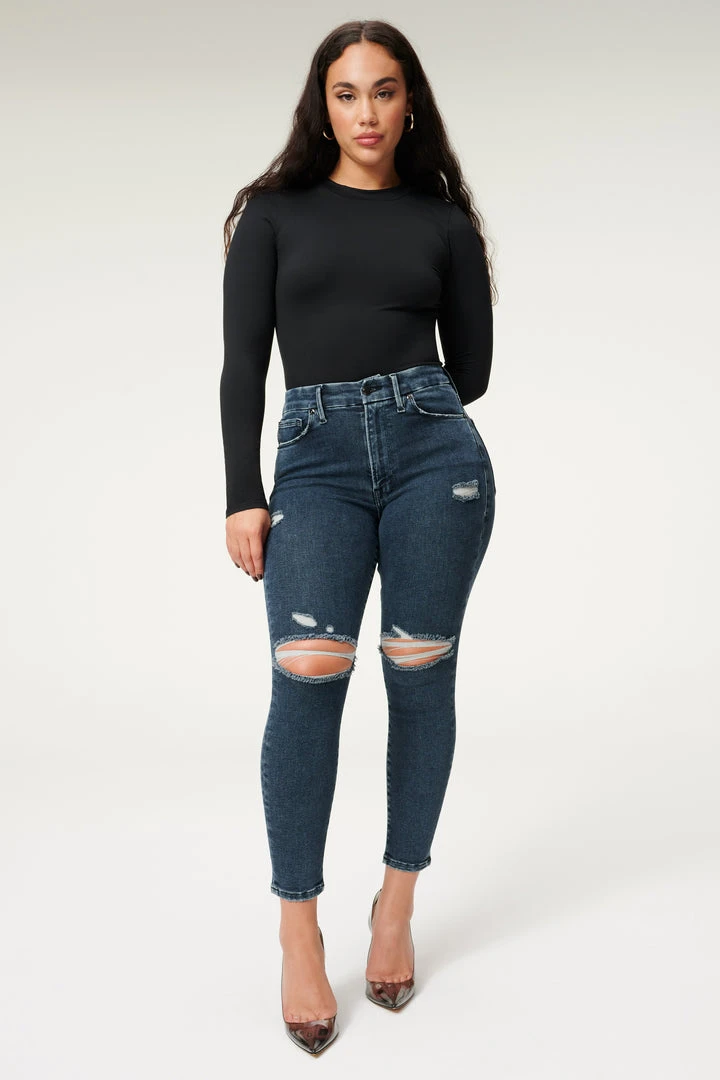 Budget ✨ GOOD AMERICAN ALWAYS FITS GOOD WAIST CROP | BLUE857 🧨 11 GOOD AMERICAN ALWAYS FITS GOOD WAIST CROP | BLUE857
