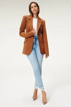 GA-SALE High Waisted GOOD WAIST CROP BROKE DOWN HEM | BLUE856