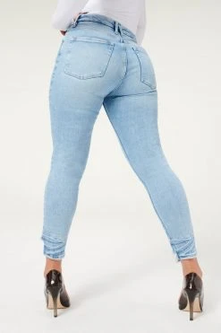 GA-SALE High Waisted GOOD WAIST CROP BROKE DOWN HEM | BLUE856