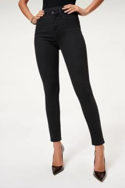 GOOD AMERICAN High Waisted GOOD WAIST CROSSOVER | BLACK084