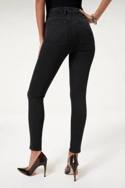 GOOD AMERICAN High Waisted GOOD WAIST CROSSOVER | BLACK084