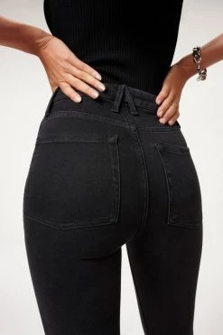 GOOD AMERICAN High Waisted GOOD WAIST CROSSOVER | BLACK084