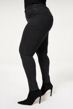 GOOD AMERICAN High Waisted GOOD WAIST CROSSOVER | BLACK084