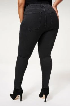 GOOD AMERICAN High Waisted GOOD WAIST CROSSOVER | BLACK084