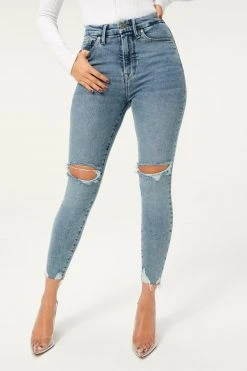 GA-SALE High Waisted GOOD WAIST CROP CHEW HEM | BLUE799