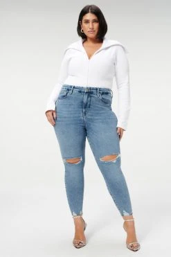 GA-SALE High Waisted GOOD WAIST CROP CHEW HEM | BLUE799