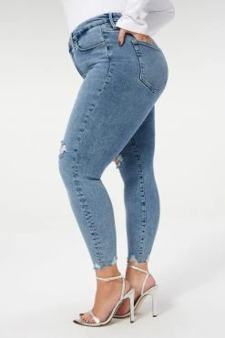 GA-SALE High Waisted GOOD WAIST CROP CHEW HEM | BLUE799