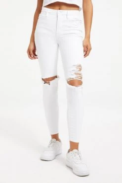 GA-SALE GOOD WAIST CROP DEEP V YOKE | WHITE001