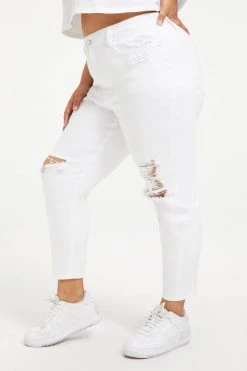 GA-SALE GOOD WAIST CROP DEEP V YOKE | WHITE001