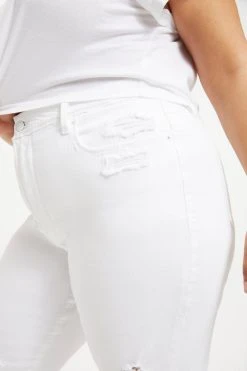 GA-SALE GOOD WAIST CROP DEEP V YOKE | WHITE001