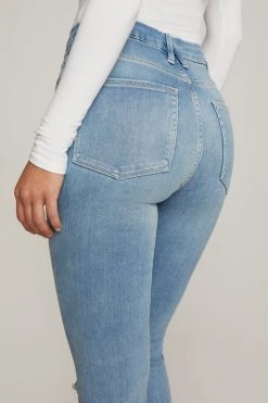 GA-SALE GOOD WAIST CROP RAW EDGE | BLUE352 High Waisted