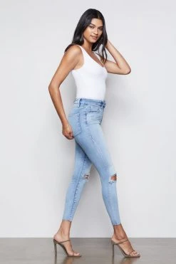 GA-SALE GOOD WAIST CROP RAW EDGE | BLUE352 High Waisted