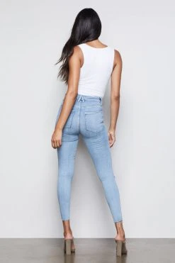 GA-SALE GOOD WAIST CROP RAW EDGE | BLUE352 High Waisted