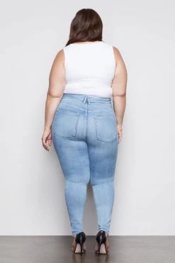 GA-SALE GOOD WAIST CROP RAW EDGE | BLUE352 High Waisted