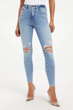 GOOD AMERICAN GOOD WAIST CROP | INDIGO138