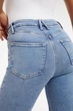 GOOD AMERICAN GOOD WAIST CROP | INDIGO138