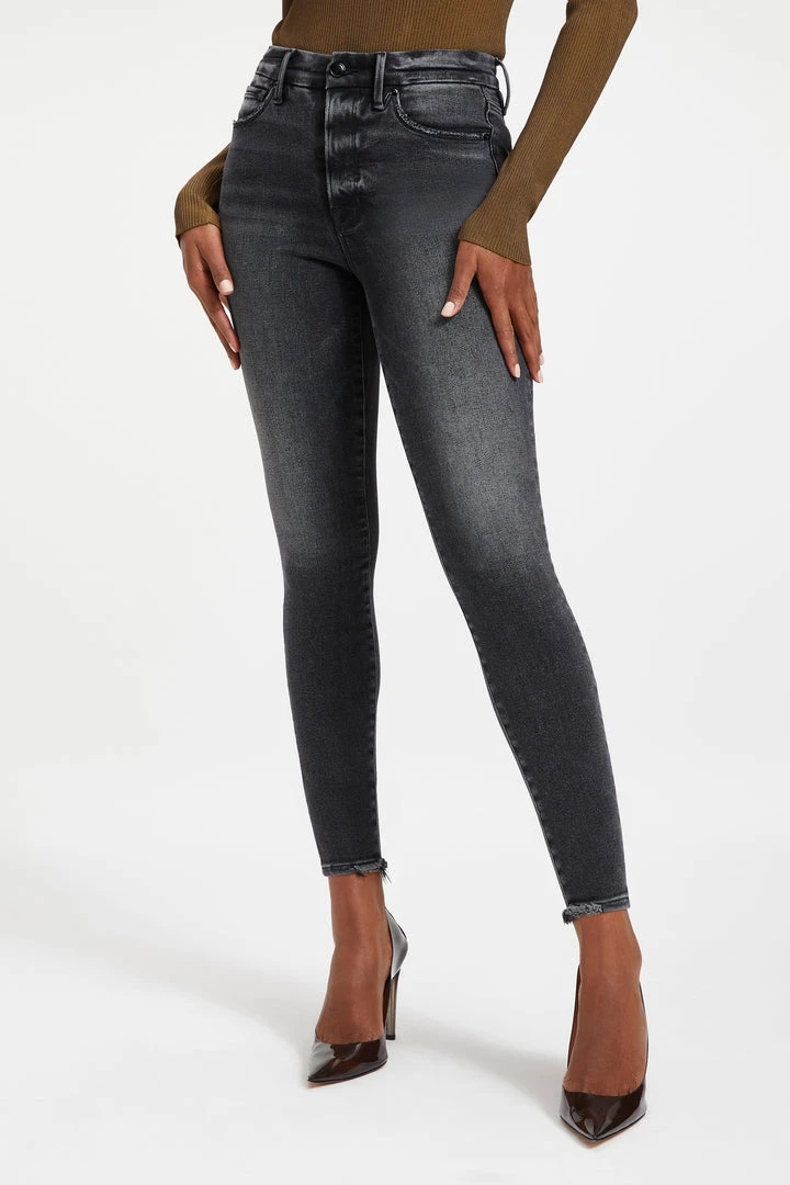 Best Pirce ๐ GOOD AMERICAN GOOD WAIST CROP W/ SHADOW POCK | BLACK263 High Waisted โจ 2 GOOD AMERICAN GOOD WAIST CROP W/ SHADOW POCK | BLACK263 High Waisted