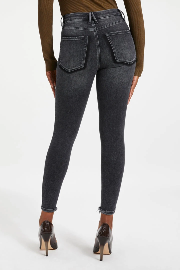 Best Pirce ๐ GOOD AMERICAN GOOD WAIST CROP W/ SHADOW POCK | BLACK263 High Waisted โจ 4 GOOD AMERICAN GOOD WAIST CROP W/ SHADOW POCK | BLACK263 High Waisted