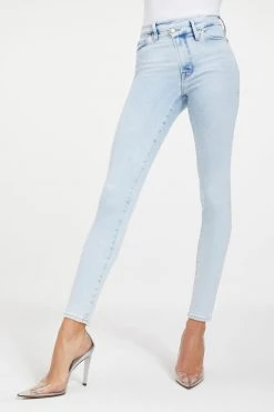 GOOD AMERICAN High Waisted GOOD WAIST CROSSOVER WAISTBAND | INDIGO018