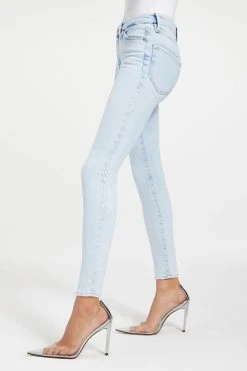 GOOD AMERICAN High Waisted GOOD WAIST CROSSOVER WAISTBAND | INDIGO018