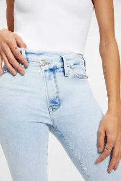 GOOD AMERICAN High Waisted GOOD WAIST CROSSOVER WAISTBAND | INDIGO018