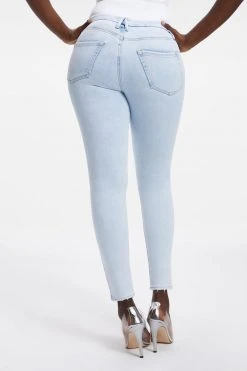 GOOD AMERICAN High Waisted GOOD WAIST CROSSOVER WAISTBAND | INDIGO018