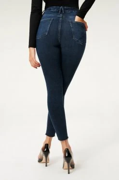 Outlet ✔️ GOOD AMERICAN High Waisted GOOD WAIST CROP RAW HEM | BLUE853 🔥 21 GOOD AMERICAN High Waisted GOOD WAIST CROP RAW HEM | BLUE853