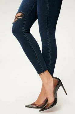 Outlet ✔️ GOOD AMERICAN High Waisted GOOD WAIST CROP RAW HEM | BLUE853 🔥 22 GOOD AMERICAN High Waisted GOOD WAIST CROP RAW HEM | BLUE853