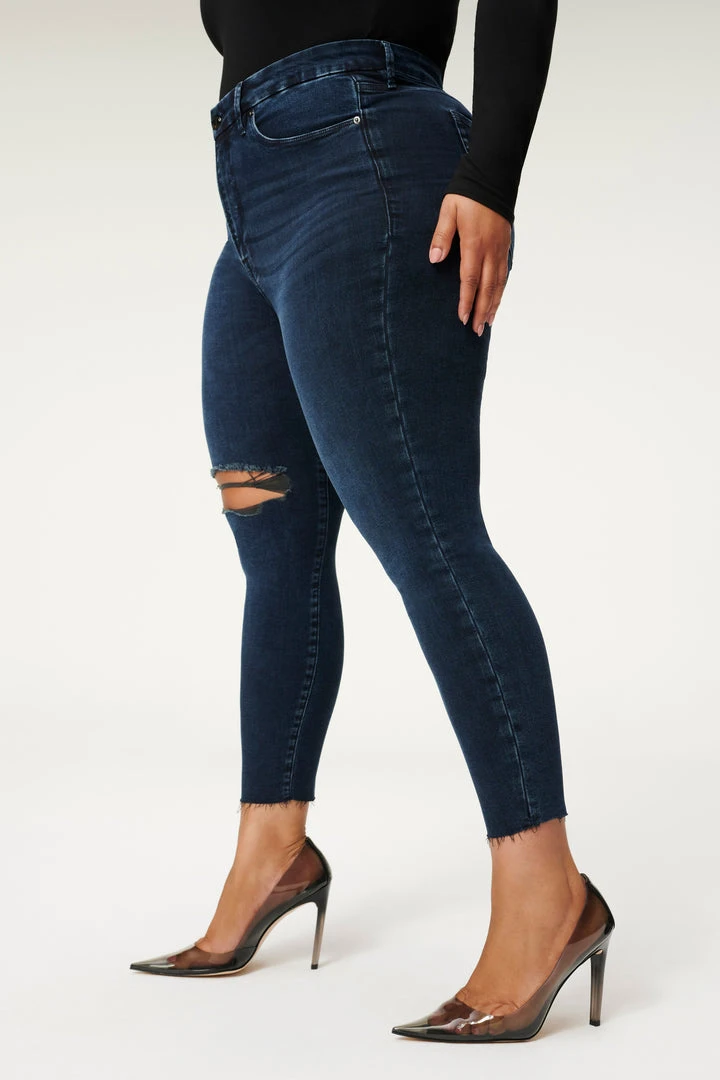 Outlet ✔️ GOOD AMERICAN High Waisted GOOD WAIST CROP RAW HEM | BLUE853 🔥 14 GOOD AMERICAN High Waisted GOOD WAIST CROP RAW HEM | BLUE853