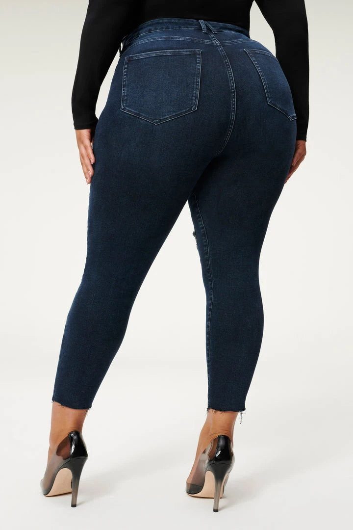 Outlet ✔️ GOOD AMERICAN High Waisted GOOD WAIST CROP RAW HEM | BLUE853 🔥 15 GOOD AMERICAN High Waisted GOOD WAIST CROP RAW HEM | BLUE853