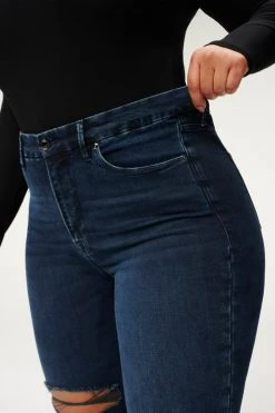 Outlet ✔️ GOOD AMERICAN High Waisted GOOD WAIST CROP RAW HEM | BLUE853 🔥 34 GOOD AMERICAN High Waisted GOOD WAIST CROP RAW HEM | BLUE853