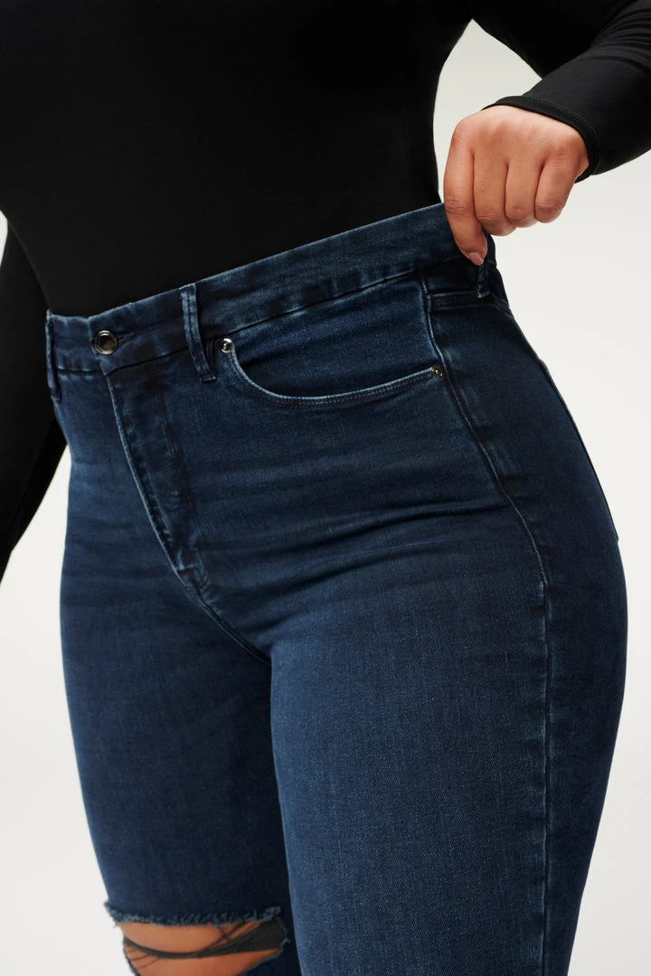 Outlet ✔️ GOOD AMERICAN High Waisted GOOD WAIST CROP RAW HEM | BLUE853 🔥 17 GOOD AMERICAN High Waisted GOOD WAIST CROP RAW HEM | BLUE853