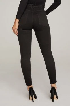 GA-SALE GOOD WAIST CROP SIDE SLIT | BLACK001