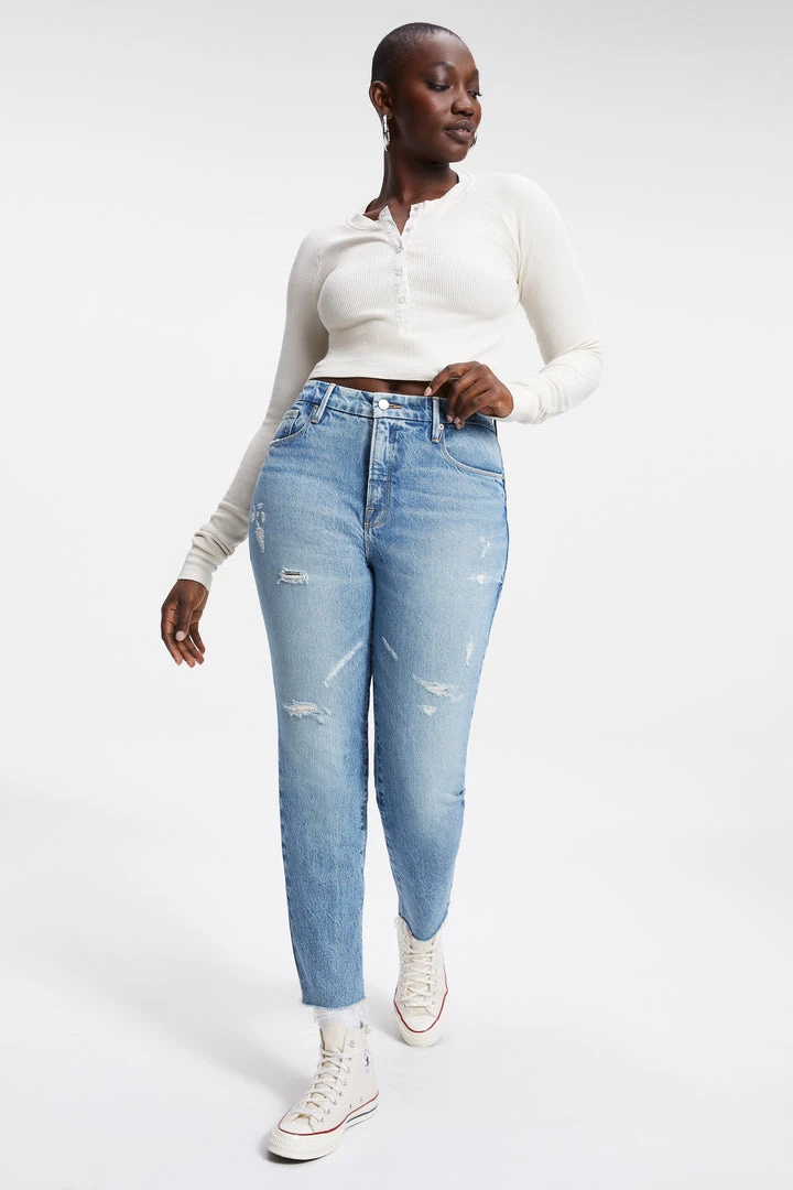 Coupon ✨ GOOD AMERICAN High Waisted THE WEEKENDER | INDIGO046 ⭐ 7 GOOD AMERICAN High Waisted THE WEEKENDER | INDIGO046