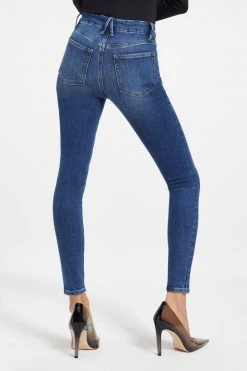 GOOD AMERICAN High Waisted GOOD WAIST EXPOSED BUTTON | INDIGO015