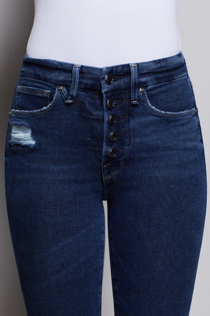 Promo ⌛ GOOD AMERICAN High Waisted GOOD WAIST EXPOSED BUTTONS | BLUE393 ⭐ 4 GOOD AMERICAN High Waisted GOOD WAIST EXPOSED BUTTONS | BLUE393