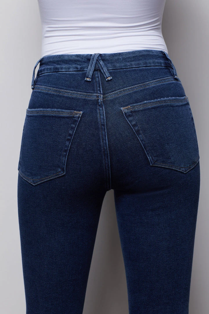 Promo ⌛ GOOD AMERICAN High Waisted GOOD WAIST EXPOSED BUTTONS | BLUE393 ⭐ 5 GOOD AMERICAN High Waisted GOOD WAIST EXPOSED BUTTONS | BLUE393