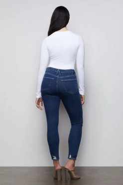 Promo ⌛ GOOD AMERICAN High Waisted GOOD WAIST EXPOSED BUTTONS | BLUE393 ⭐ 26 GOOD AMERICAN High Waisted GOOD WAIST EXPOSED BUTTONS | BLUE393